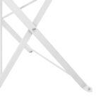 vidaXL Skladacie záhradné stoličky 2 ks - Biela Oceľ – Obrázok 8