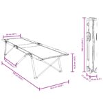 vidaXL Skládací campingový matrac Modrý Kov, Tkanina Štandardný Skládací – Obrázok 9
