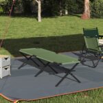 vidaXL Skládacie slnečné lehátko s prenosnou taškou Amy Yellow 600D Oxford Fabric