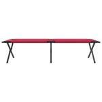 vidaXL Skládací slnečný rám postele s taškou Červený 600D Oxfordská tkanina – Obrázok 5