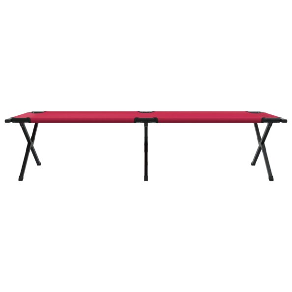 vidaXL Skládací slnečný rám postele s taškou Červený 600D Oxfordská tkanina – Obrázok 5