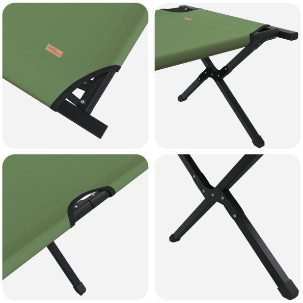 vidaXL Skládacia slnečná posteľ s prenosnou taškou Amy žltá 600D Oxford látka – Obrázok 7