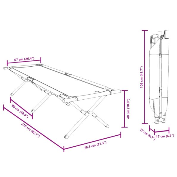 vidaXL Sklápacie slnečné lehátka 2 ks s taškou Čierne 600D Oxford Textílie – Obrázok 10