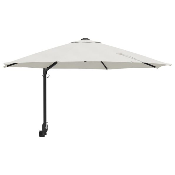 vidaXL Záhradný slnečník Piesková 248 x 248 x 148 cm Polyester a oceľ – Obrázok 2