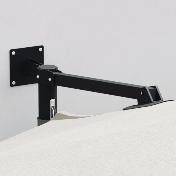 vidaXL Záhradný slnečník Piesková 248 x 248 x 148 cm Polyester a oceľ – Obrázok 3