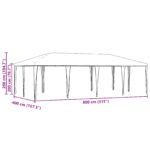 vidaXL Párty stan Antracit 800 x 400 x 266 cm Polyetylén a oceľ – Obrázok 10