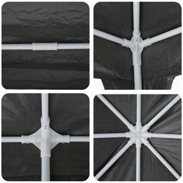 vidaXL Párty stan Antracit 800 x 400 x 266 cm Polyetylén a oceľ – Obrázok 6