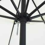 vidaXL Záhradný slnečník priemer 395x245 cm piesková biela – Obrázok 4