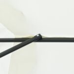 vidaXL Záhradný slnečník priemer 395x245 cm piesková biela – Obrázok 6
