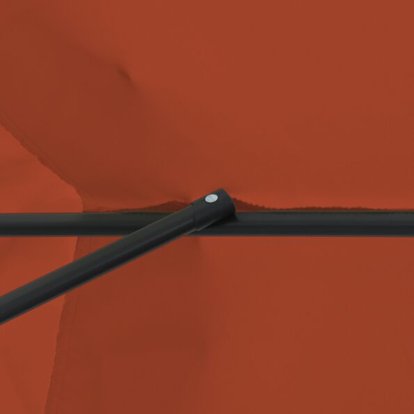 vidaXL Záhradný slnečník ø395x245 cm v spálenej oranžovej – Obrázok 6
