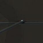 vidaXL Slnečník do záhrady ø395x245 cm Čierny – Obrázok 6