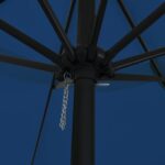 vidaXL Záhradný slnečník ø395x245 cm Azúrová modrá – Obrázok 4