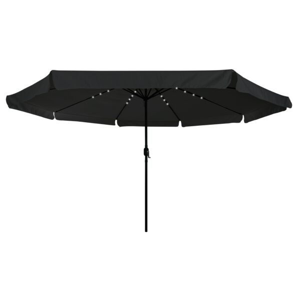 42003650_3.jpg vidaXL Záhradný slnečník s LED svetlami ø395x245 cm, čierny – Obrázok 3
