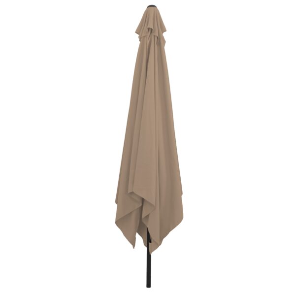 vidaXL Štvorcový záhradný slnečník 295x245 cm Taupe – Obrázok 3