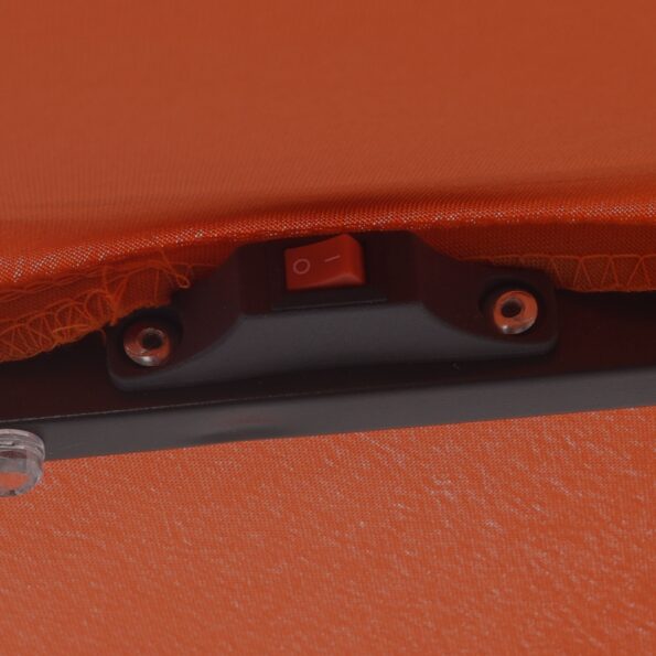 vidaXL Štvorcový slnečník do záhrady s LED svetlami 295x245 cm Terracotta – Obrázok 7