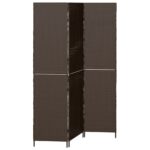 vidaXL Deliteľka izieb 3 panely skladacia hnedá 146x180 cm poly ratan – Obrázok 2