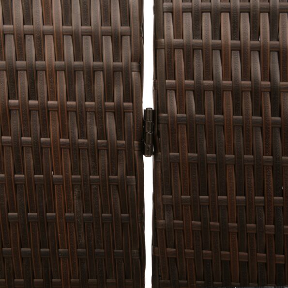 42003669_6.jpg vidaXL Deliteľka izieb 3 panely skladacia hnedá 146x180 cm poly ratan – Obrázok 6