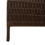vidaXL Deliteľka izieb 3 panely skladacia hnedá 146x180 cm poly ratan – Obrázok 7