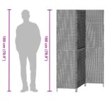 vidaXL Predelovačka 3 Panely Skladacia Béžová 147x180 cm Poly Rattan – Obrázok 11