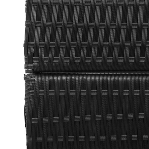42003672_6.jpg vidaXL Predelenie miestnosti 4 panely skladacie čierne 195x180 cm poly ratan – Obrázok 6