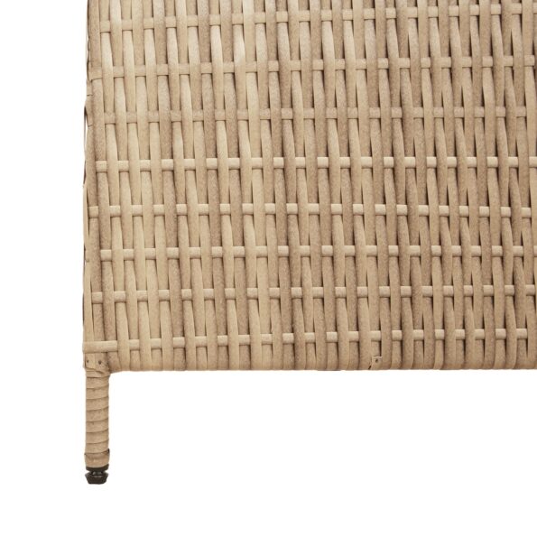 vidaXL Záložník 6 panelov skladací Béžový 294x180 cm Poly Rattan – Obrázok 8