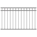 vidaXL Sivý oceľový plot 1.7x0.8 m – Obrázok 2