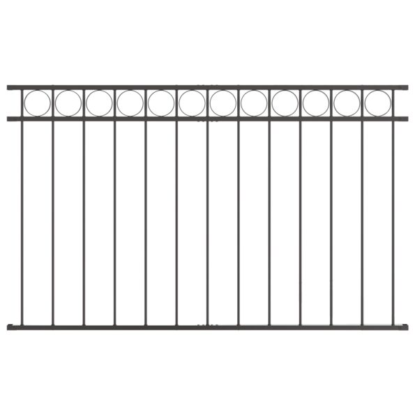 vidaXL Sivý oceľový plot 1.7x0.8 m – Obrázok 2