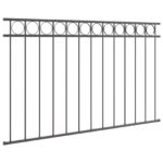 vidaXL Sivý oceľový plot 1.7x0.8 m – Obrázok 4