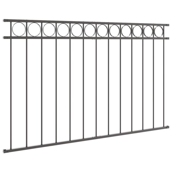 vidaXL Sivý oceľový plot 1.7x0.8 m – Obrázok 4