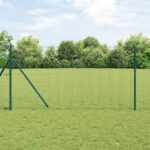 vidaXL Euro Plot Zelený 1.4x10 m Oceľ