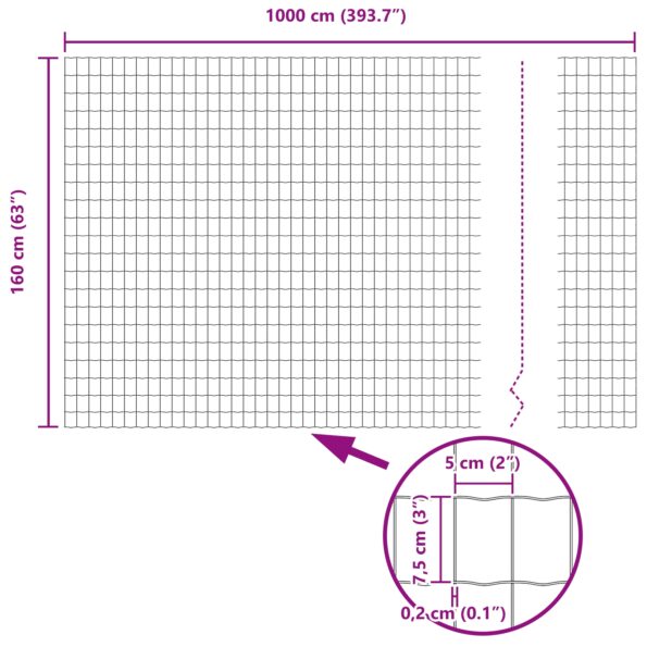 vidaXL Euro plot Zelený 1.6x10 m Oceľ – Obrázok 8