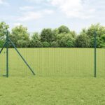 vidaXL Euro plot Zelený 1,2x10 m Oceľ