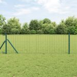 vidaXL Euro plot Zelená 0,8 x 25 m Železo potiahnuté PVC