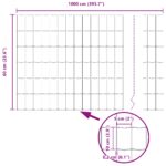 vidaXL euro oplotenie šedé 0.6x10 m oceľ – Obrázok 8