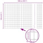 vidaXL Euro plot Sivý 1.4x10 m Oceľ – Obrázok 8