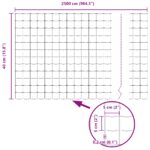 vidaXL Euro plot Sivý 0.4x25 m Oceľ – Obrázok 8