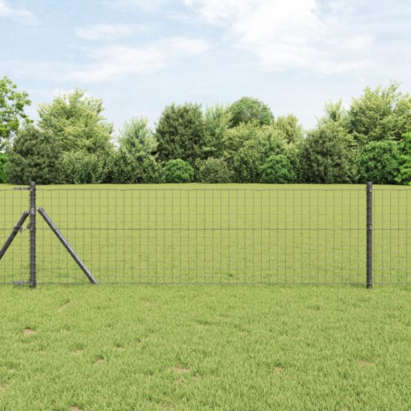 42004515_1.jpg vidaXL Euro plot Sivý 0.6x25 m Oceľ – Obrázok 1