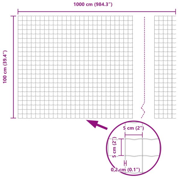 vidaXL Euro plot Sivá 1 x 25 m Železo potiahnuté PVC – Obrázok 8