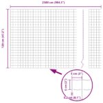 vidaXL Euro plot sivý 1,2x25 m z ocele – Obrázok 8