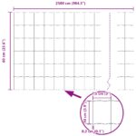 vidaXL Euro plot šedý 0.6x25 m oceľ – Obrázok 8
