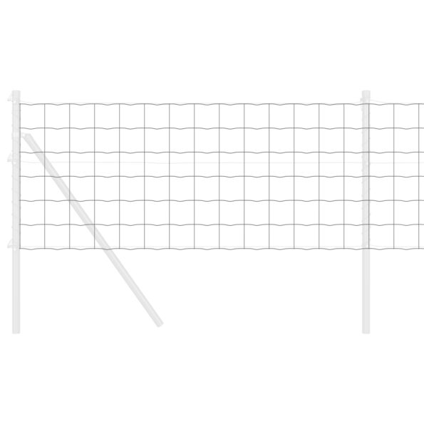 vidaXL Šedý plot 0,4x50 m oceľový – Obrázok 3