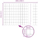 vidaXL Euro plot 0.8x25 m pozinkovaná oceľ – Obrázok 8