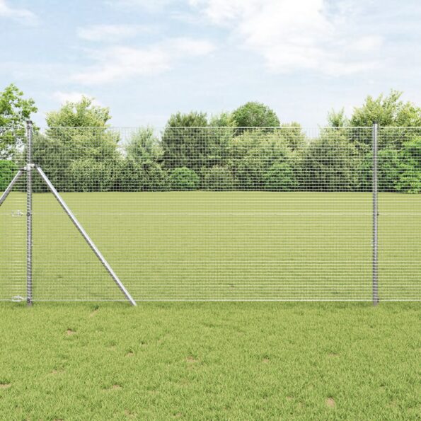 42004895_1.jpg vidaXL Zváraný drôtený plot 1,2x10 m Pozinkovaná oceľ – Obrázok 1