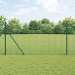 vidaXL Zvárané pletivo Zelené 1,4x25 m Oceľ