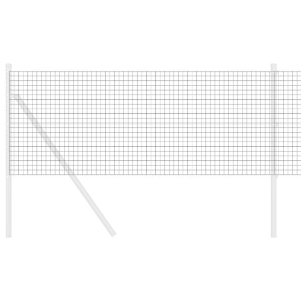 vidaXL Zváraná drôtová ohrada Sivá 0.8x10 m Oceľ – Obrázok 3