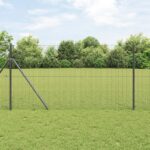 vidaXL Zváraný drôtový plot Sivý 1.2x10 m Oceľ