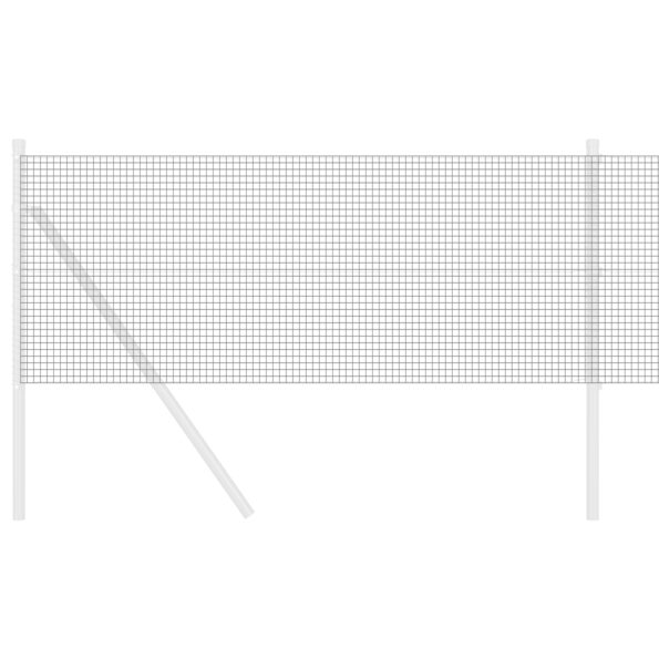 vidaXL Zváraný drôtový plot Sivý 0.4x25 m Ocelový – Obrázok 3