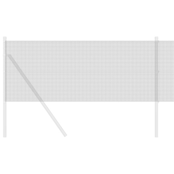 vidaXL Zváraný drôtový plot Sivý 0.4x50 m Oceľ – Obrázok 3
