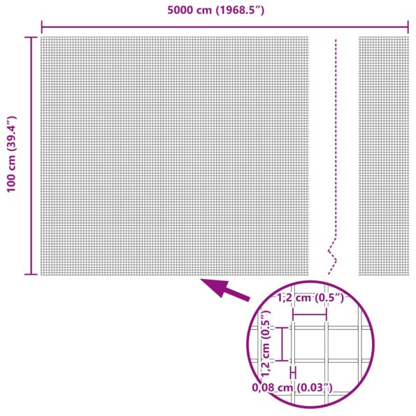 vidaXL Zváraný drôtový plot Sivý 1x50 m Oceľ – Obrázok 8