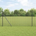 vidaXL Zvarený drôtený plot Sivý 1.2x50 m Oceľ